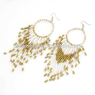 White beaded tassel earrings nice cheap earrings